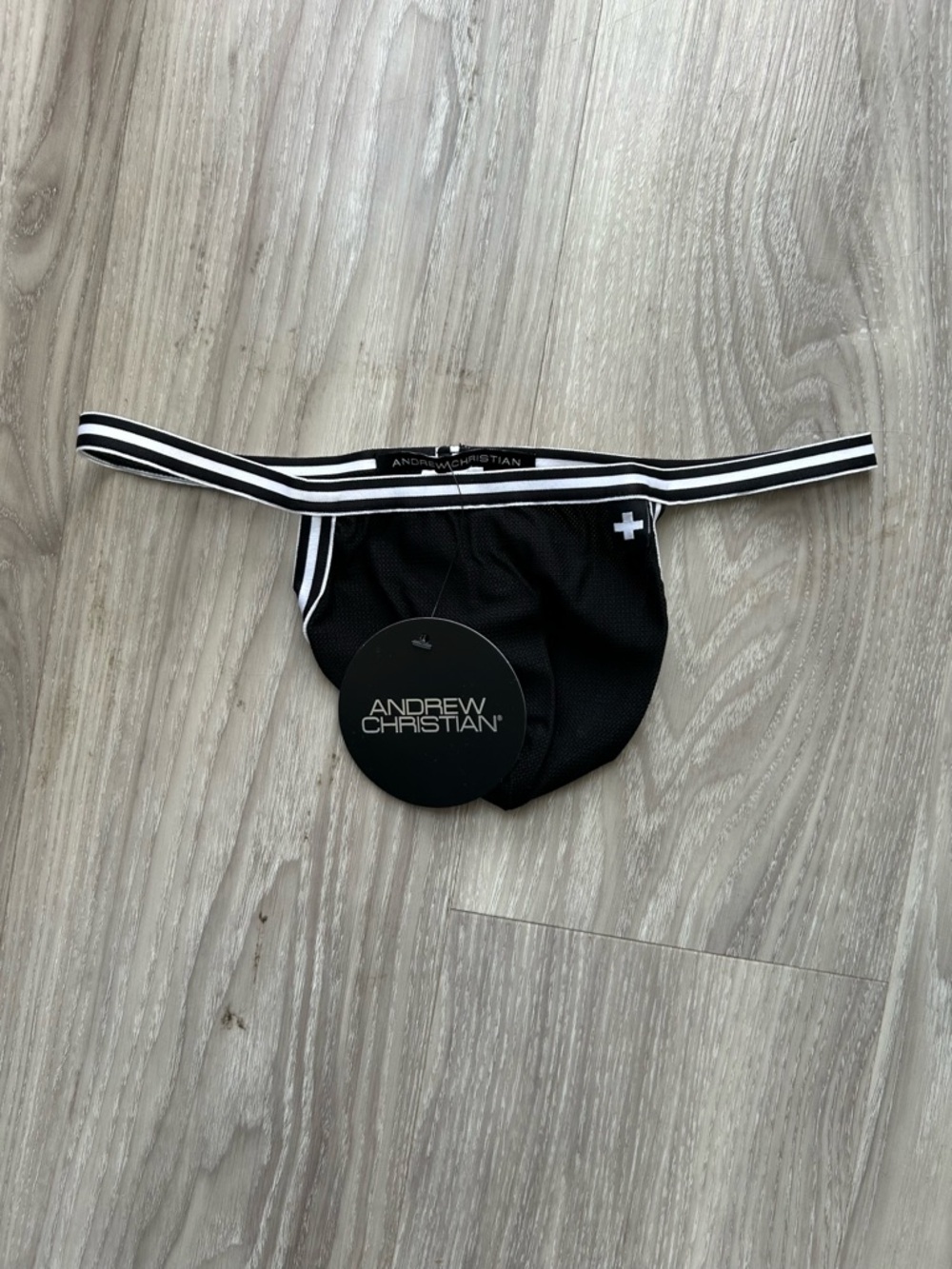 Andrew Christian |Archer Thong with ALMOST NAKED in White Black (Small)